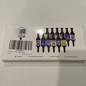 NEW Beer Bottle Golf Tees Plastic Golf Tee 12 Pack Fun Gift Putt Light